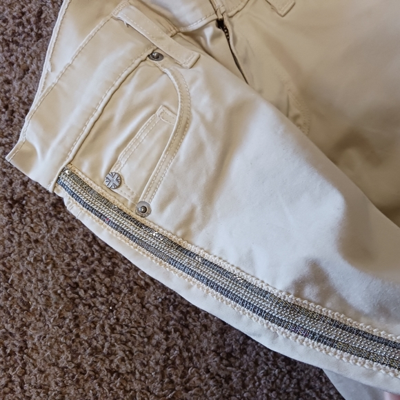 Hudson Luna Super Skinny Cream Cropped Jeans 26 - Picture 7 of 7